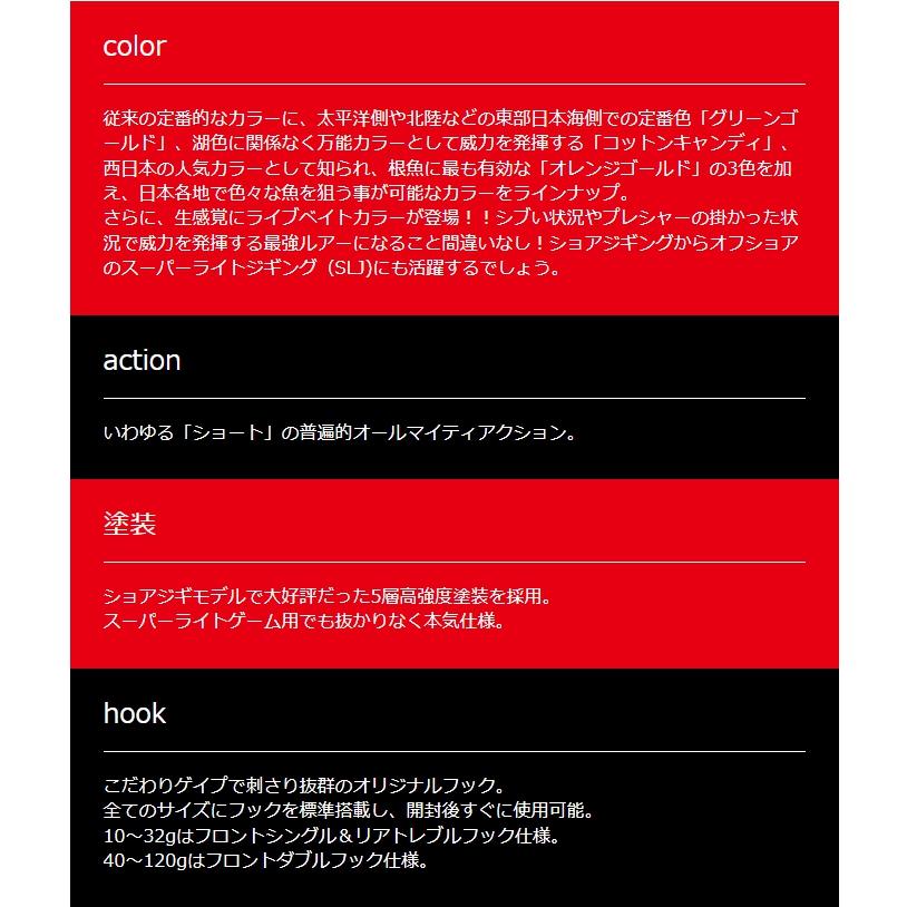 Major Craft タングステン 100g 6個セット Major Craft（メジャークラフト） ジグパラ タングステン 40g JPTG-40L