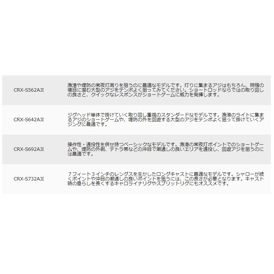 かわいい新作 メジャークラフト 三代目 クロステージ ライトゲーム アジソリッドティップモデル Crx S692aji スピニングモデル ルアーロッド エギングロッド 品番 Crx S692aji Charitre Com
