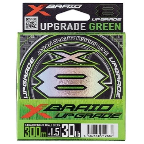 YGK・よつあみ XBRAID アップグレードX8 モノグリーン 300m 0.6, 0.8, 1, 1.2号 14,16,22,25lb MONO GREEN 8本組PEライン UPGRADE  エックスブレイド｜f-marin｜02