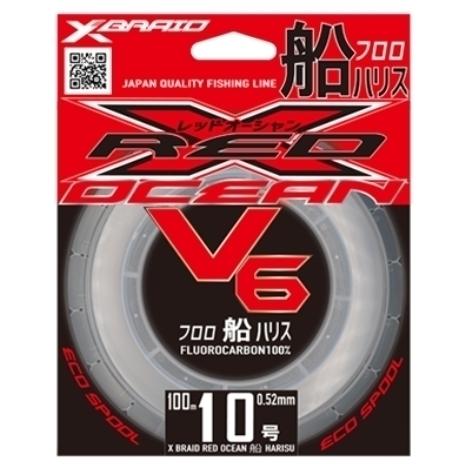 YGK YGK・よつあみ XBRAID レッドオーシャン V6 船ハリス 100m 8号
