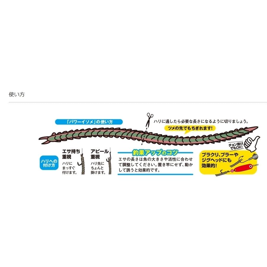 マルキュー/エコギア パワーイソメ 中 くわせエサ・ゴカイワーム POWER ISOME MEDIUM MARUKYU・ECOGEAR(メール便対応) | マルキュー | 11