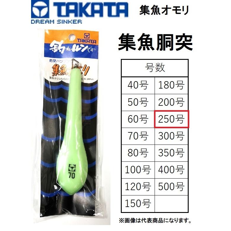 タカタ/TAKATA 集魚オモリ 集魚胴突 250号 鉛 オモリ ナマリ 集魚 胴突