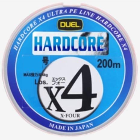 デュエル DUEL ハードコアX4 200m 0.4 0.5 0.6 0.8 最大56%OFFクーポン 国産日本製 1 メール便対応 1.5 メール便不可 4本組PEライン 2号 1.2