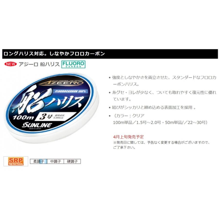 サンライン/SUNLINE アジーロ船ハリス 50m 28号 国産・日本製