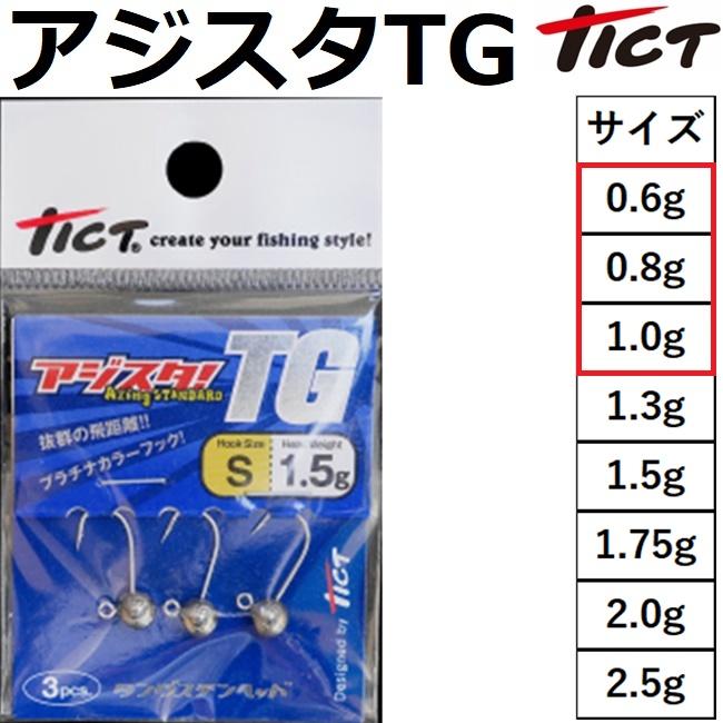 TICT・ティクト アジスタ!TG Sサイズ 0.6g,0.8g,1.0g ライトゲーム