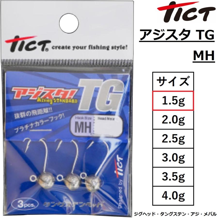TICT・ティクト アジスタ!TG MHサイズ 1.5g ライトゲーム・アジ TICT・ティクト アジスタ!TG MHサイズ 1.5g ライトゲーム・アジ