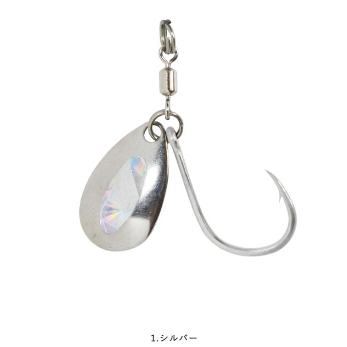 ハヤブサ/Hayabusa スピンブレードフック FS581 M,L シルバー,ゴールド,レッド メタルジグパーツ ジギング用 ブレード付