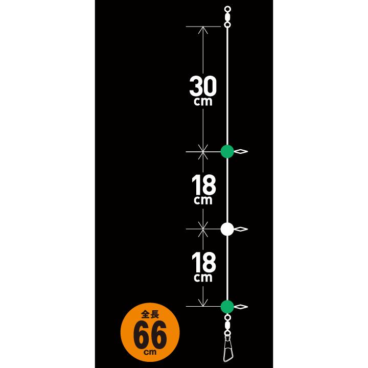 Hayabusa ハヤブサ/Hayabusa カワハギ 幹糸 オモリ近接鈎仕様 3