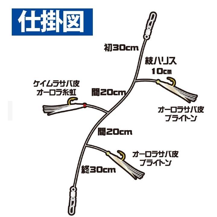 ハヤブサ/Hayabusa ジギングサビキ 小型回遊魚用 SS470 鈎サイズ : S, M ,L ハリス : 12, 20, 35lb 船・キャスティング兼用 ショア・オフショア(メール便対応)|フィッシングマリンPayPayモール店|02