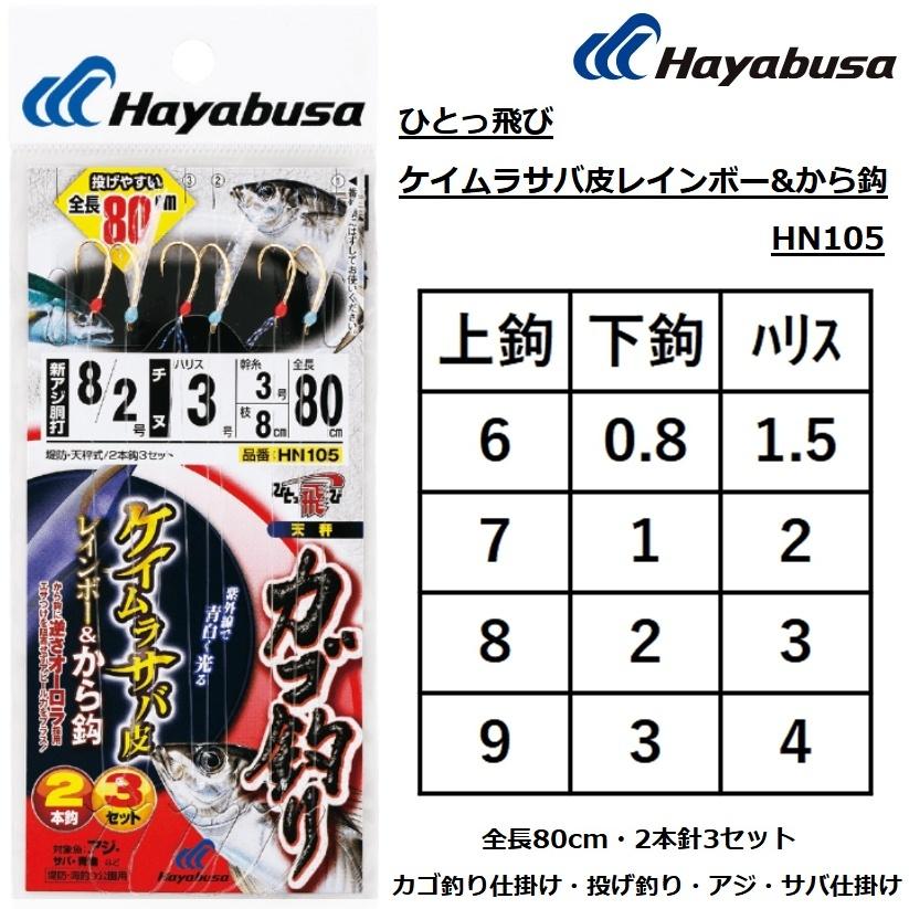 Hayabusa（ハヤブサ） ひとっ飛び ケイムラサバ皮レインボー&から鈎
