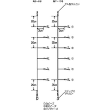 (5枚セット)ハヤブサ/Hayabusa これ一番 白スキンサビキ HS711 3, 4, 5, 6, 7, 8, 9, 10号 小アジ6本針 1.4m/1.75m アジ・イワシ・サバ用堤防サビキ仕掛け｜f-marin｜05