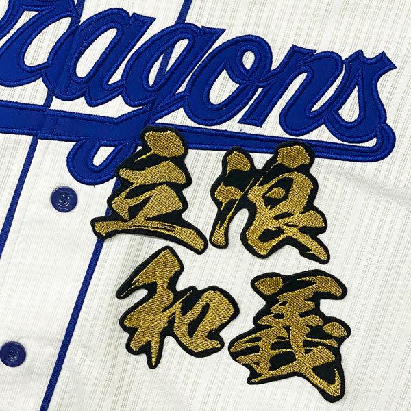 ☆送料無料☆中日 ドラゴンズ 立浪和義 毛筆 名前 刺繍 ワッペン
