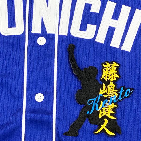☆送料無料☆中日 ドラゴンズ 藤嶋健人 シルエット＆ネーム 応援 刺繍