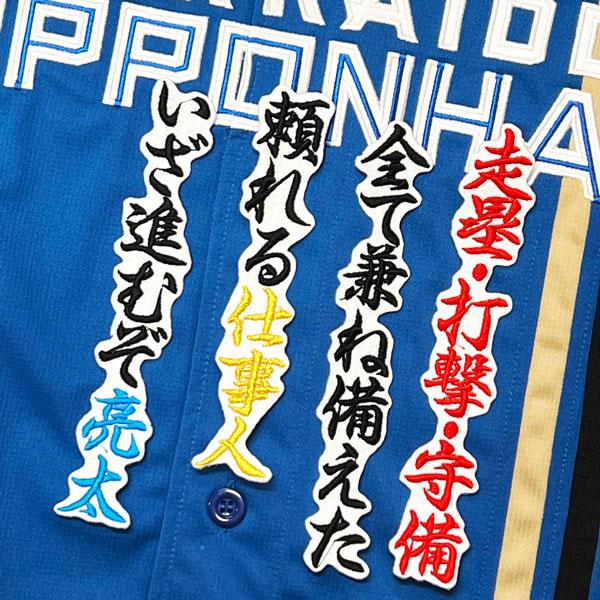 ★送料無料★北海道　日本ハム　ファイターズ　日ハム　谷内亮太　応援歌　白　刺繍　ワッペン　応援　ユニフォーム｜f-marketjapan｜02