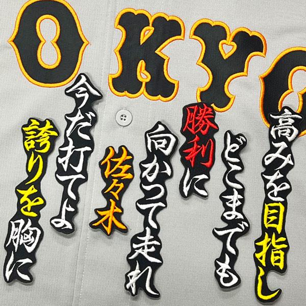 ☆送料無料☆東京 読売 ジャイアンツ 巨人 佐々木俊輔 応援歌 黒 刺繍