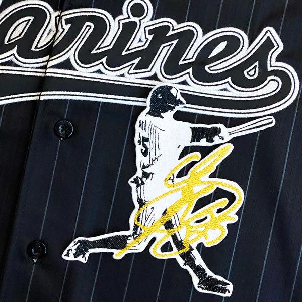 ☆送料無料☆千葉 ロッテ マリーンズ 岡大海 シルエット 2＆サイン 白