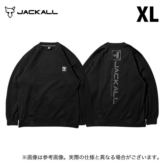JACKALL（ジャッカル） サイドリブクルーネックスウェット (ブラック