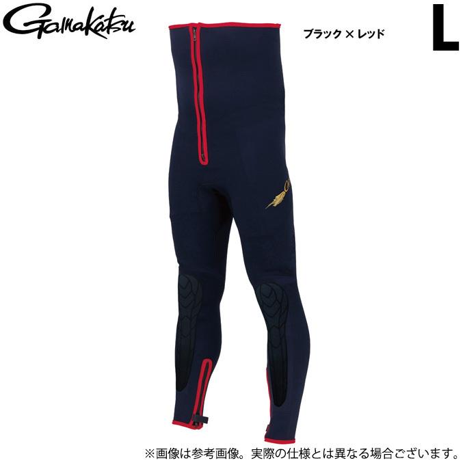 がまかつ GM5821 鮎タイツ(1.5mm厚) L ブラックｘレッド Gamakatsu（がまかつ） 【取り寄せ商品】 GM5821 (ブラック/レッド／L