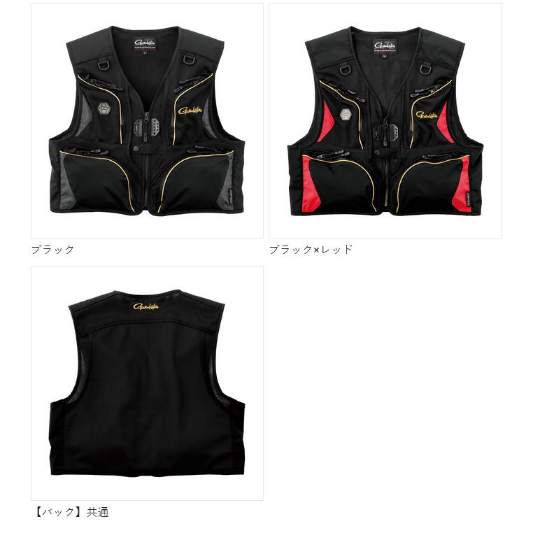 Gamakatsu フィッシングベスト LLサイズ 黒/赤 Gamakatsu フィッシング