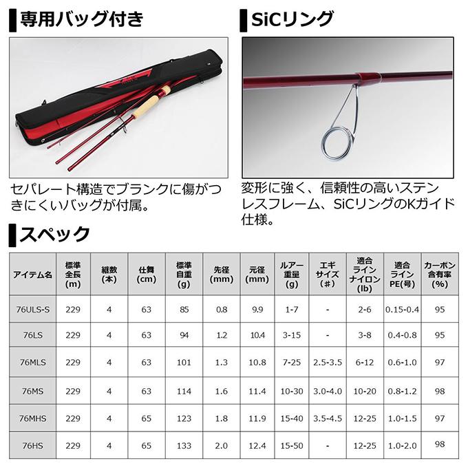 DAIWA（ダイワ） 【目玉商品】ダイワ 7 1/2 (セブンハーフ) 76ULS-S (4