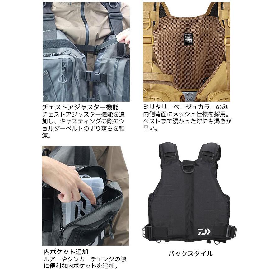 DAIWA ダイワ ライトフロートゲームベストDF-6421 グレージュ 美品 DAIWA（釣り） ダイワ DF-6421 ライトフロートゲームベスト