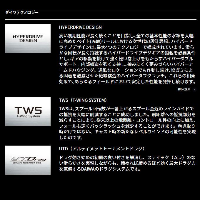 ダイワ 24 スティーズ SV TW 100XHL 左ハンドル (2024年モデル) ベイトキャスティングリール  (5)