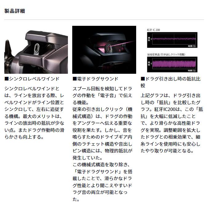 DAIWA（ダイワ） 24 紅牙 IC 200 右ハンドル (2024年モデル) 船用両軸