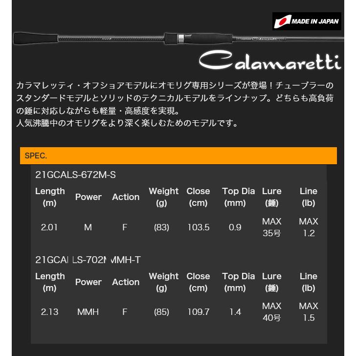 オリムピック カラマレッティ オモリグモデル 21GCALS-672M-S (2021年