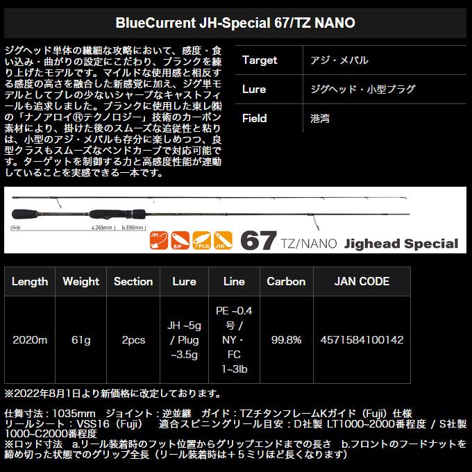 ヤマガブランクス ブルーカレント BlueCurrent JH-Special 67/TZ NANO