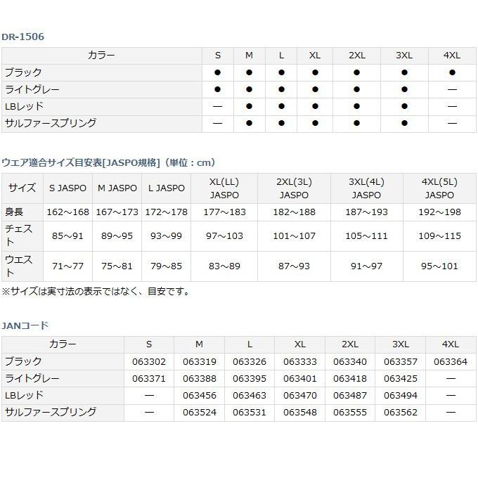 【目玉商品】ダイワ ゴアテックス(R)プロダクト コンビアップレインスーツ (DR-1506)(カラー：LBレッド)　(5) ゴアテックス プロダクト コンビアップレインスーツ DR