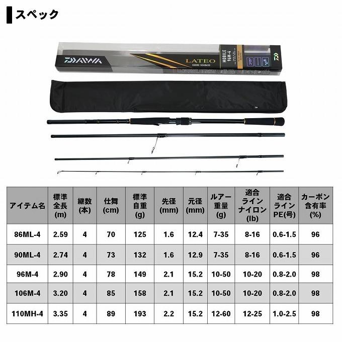 DAIWA（ダイワ） 【取り寄せ商品】ダイワ 20 ラテオ モバイル 106M-4