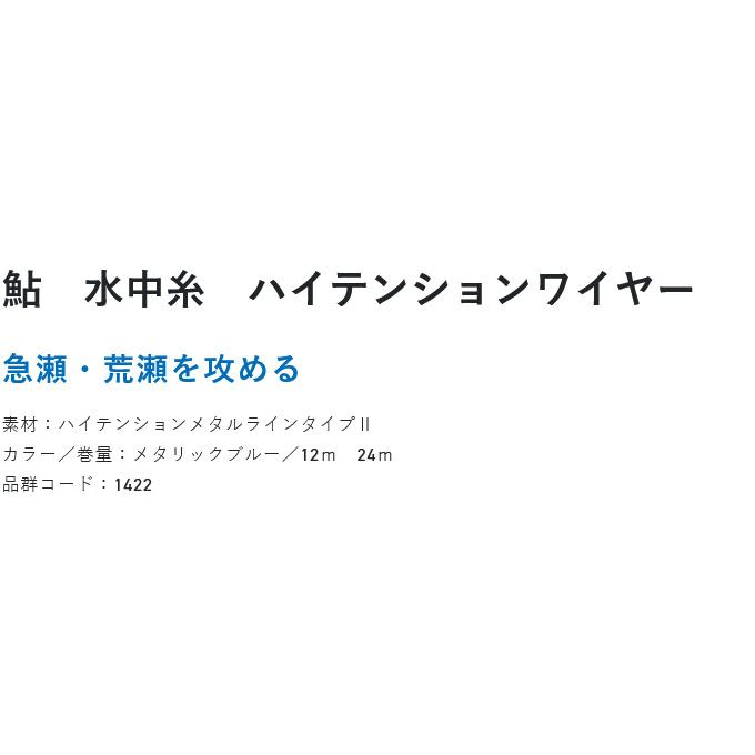 【取り寄せ商品】 サンライン 鮎 水中糸 ハイテンションワイヤー (0.3号／12m) メタリックブルー (釣糸・メタルライン／2024年モデル) /SUNLINE /(c)｜f-marunishi3｜02