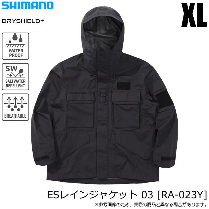 シマノ（SHIMANO） (RA-023Y ブラック XL) ESレインジャケット 03