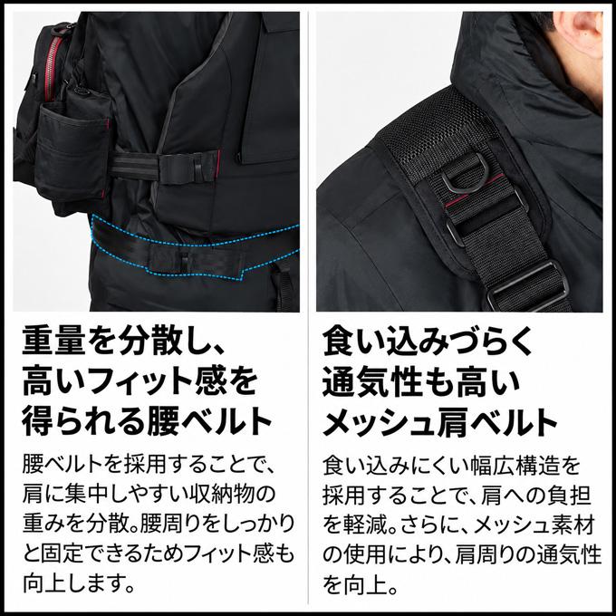 シマノ（SHIMANO） (5)シマノ ゲームベスト VF-278Z ブラック