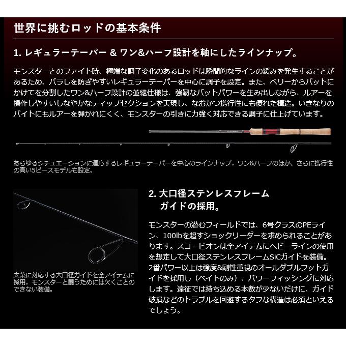 シマノ スコーピオン 1651R2 (ベイトモデル) ワン&ハーフ2ピース シマノ スコーピオン 1651R2 (ベイトモデル) ワン&ハーフ2ピース