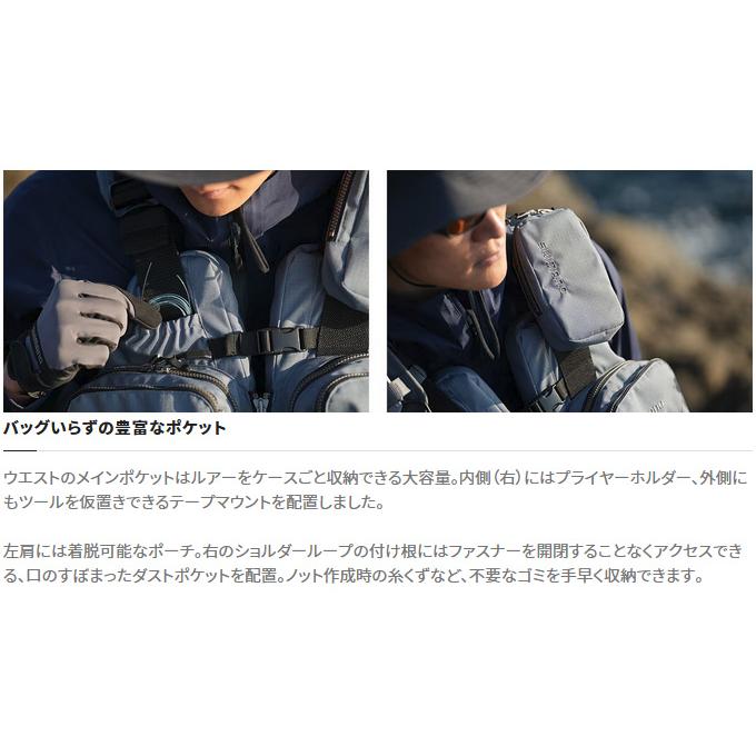 シマノ（SHIMANO） VF-274W (ストームグレー／L) アクトゲームベスト