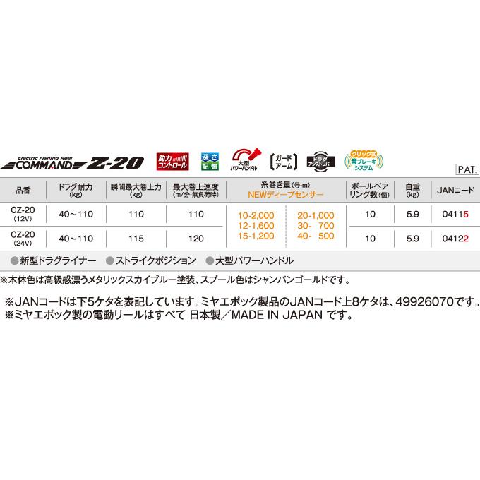 ミヤエポック (7)ミヤエポック コマンド Z-20 (品番：CZ-20)(電源：DC