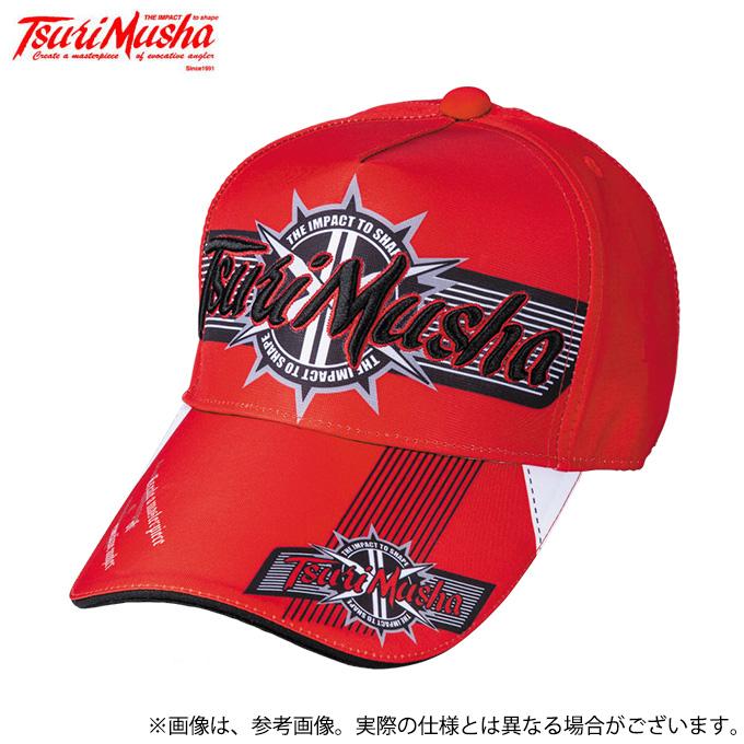 釣武者 アーミーエンブレム キャップ レッド 新品未使用 ※廃番品 取り寄せ商品】 釣武者 アーミーエンブレムキャップ (レッド) (帽子