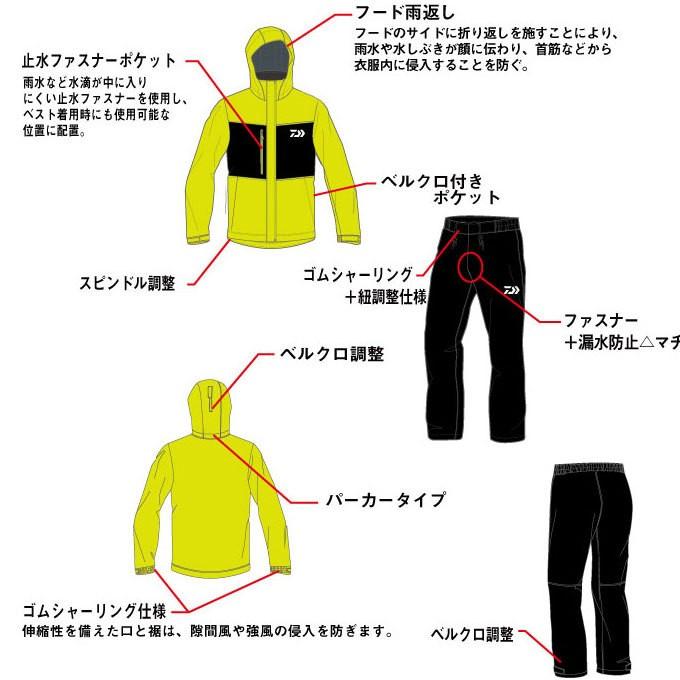 ダイワ　レインマックス　DR-36008 Mサイズ　レインスーツ 楽天市場】ダイワ(Daiwa) DR-36008 レインマックス(R) レイン