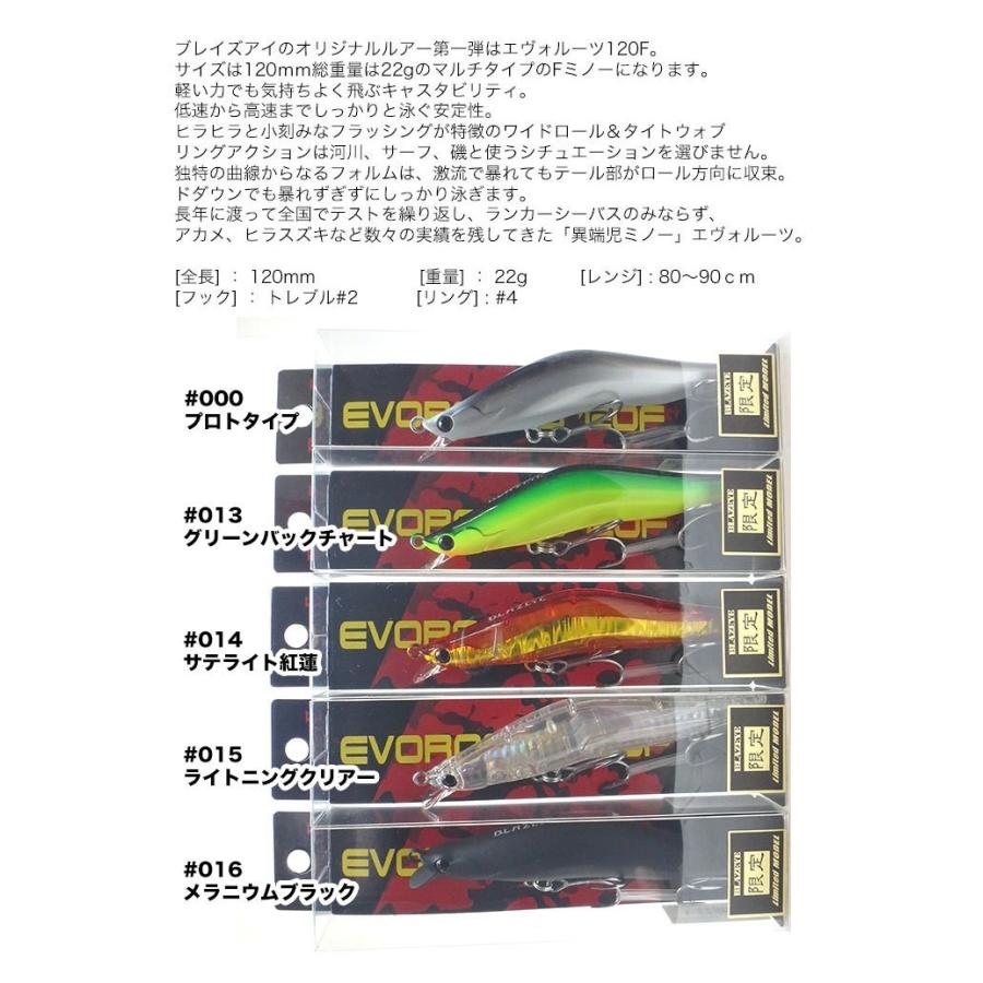 ブレズアイ　エヴォルーツ120F 限定カラー4個 ブレイズアイ エヴォルーツ120F 2019限定カラー : ウインズ