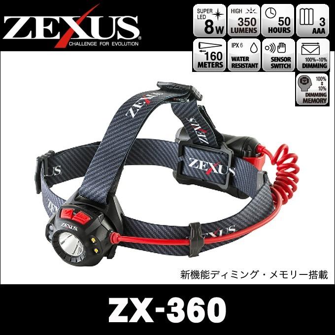 冨士灯器 ゼクサス LEDヘッドライト (ZX-360) 【Σ01】 : つり具の