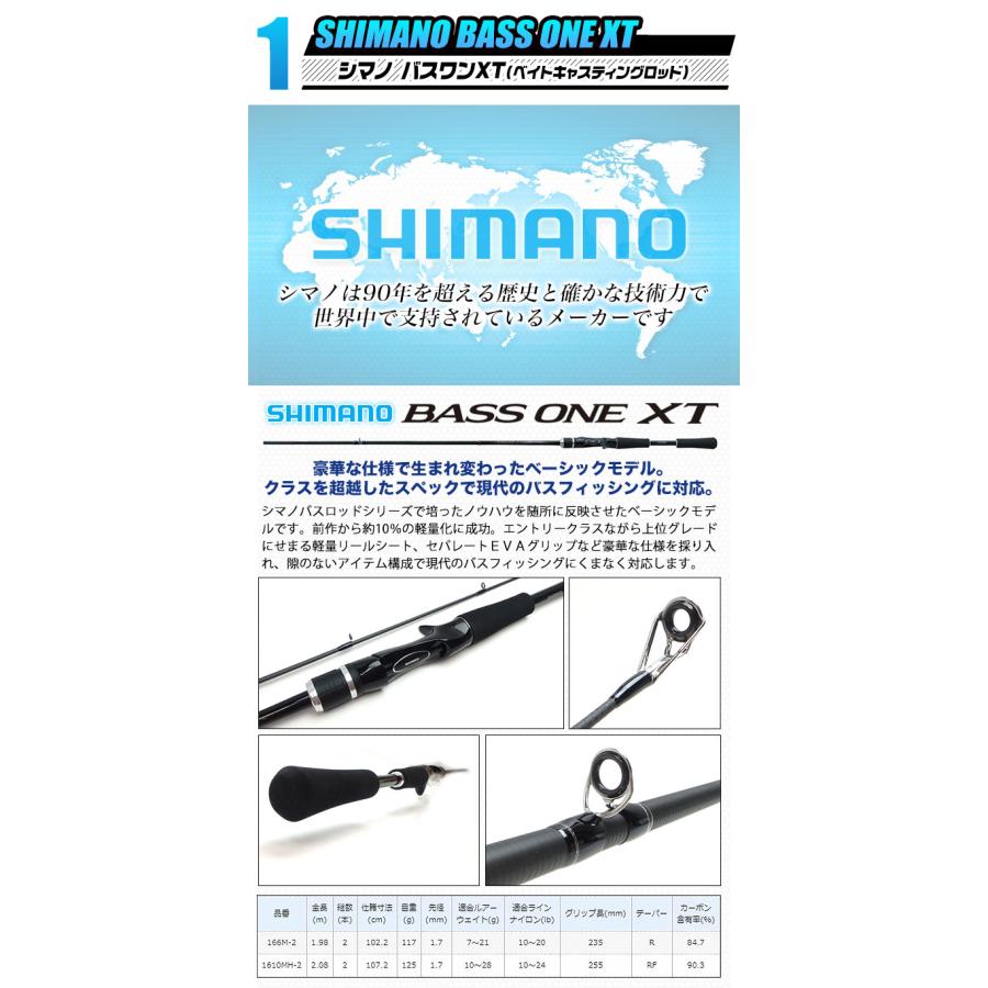 シマノ SHIMANO バス釣り入門セット (バスワンXTベイトモデル シマノ SHIMANO バス釣り入門セット (バスワンXTベイトモデル