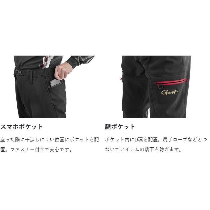 【取り寄せ商品】 がまかつ GM3754 (L／ブラック×レッド) ストレッチボンディングフィッシングパンツ (2024年秋冬モデル) /がま磯 /24AW /(c) 【Σ01】_9