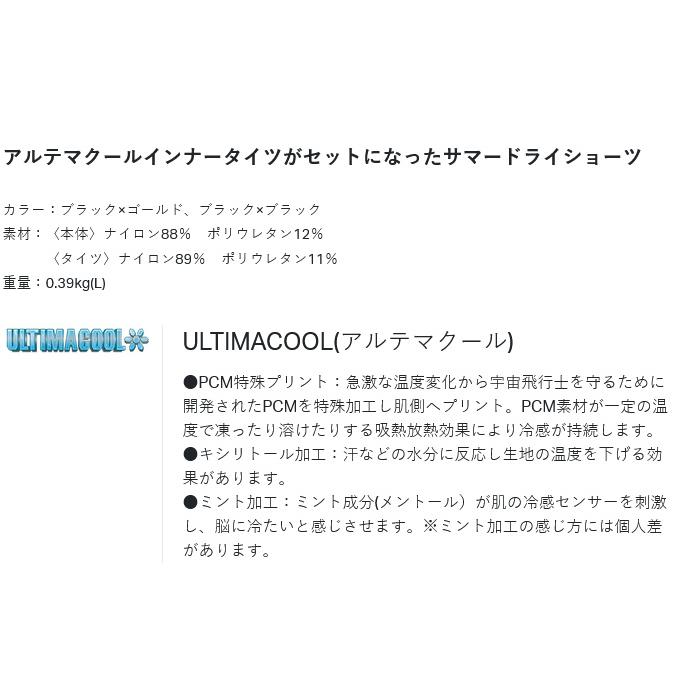 【取り寄せ商品】 がまかつ GM3763 (LL／ブラック×ブラック) サマードライショーツ(アルテマクールタイツ付き) (フィッシングウェア) /24SS /(c) 【Σ01】の画像