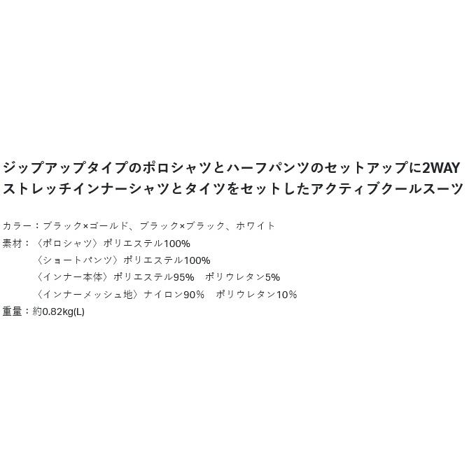 【取り寄せ商品】 がまかつ GM3779 (L／ブラック×ブラック) アクティブクールスーツ (フィッシングウェア／2025年春夏モデル) /25SS /(c) 【Σ01】の画像