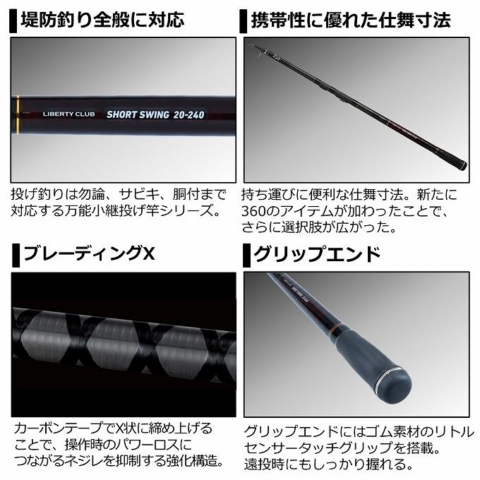 【目玉商品】ダイワ 21 リバティクラブ ショートスイング 10号-300・N (万能小継投げ竿) 波止釣り/堤防釣り / 10-300 /(7)｜f-marunishi｜03