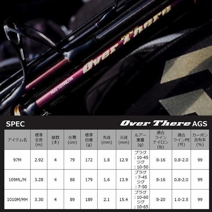 【目玉商品】ダイワ 21 オーバーゼア AGS 97M (2021年モデル) 4ピース/フラットフィッシュ/ショアキャスティングロッド /(5)