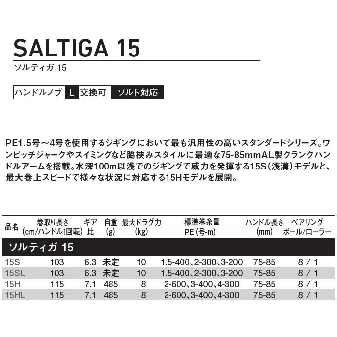 DAIWA（ダイワ） 22 ソルティガ 15HL (左ハンドル) 2022年モデル