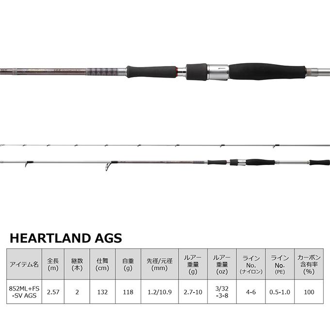 DAIWA(釣り) ダイワ ハートランド 852ML+FS-SV AGS22 【白震斬 DAIWA(釣り) ダイワ ハートランド 852ML+FS-SV AGS22 【白震斬