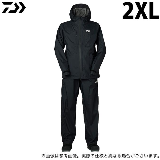 【未使用品級】上下セットDAIWA レインマックスR レインスーツ 黒 2XL DAIWA（ダイワ） 【取り寄せ商品】 DR-3322 (ブラック／2XL) レイン